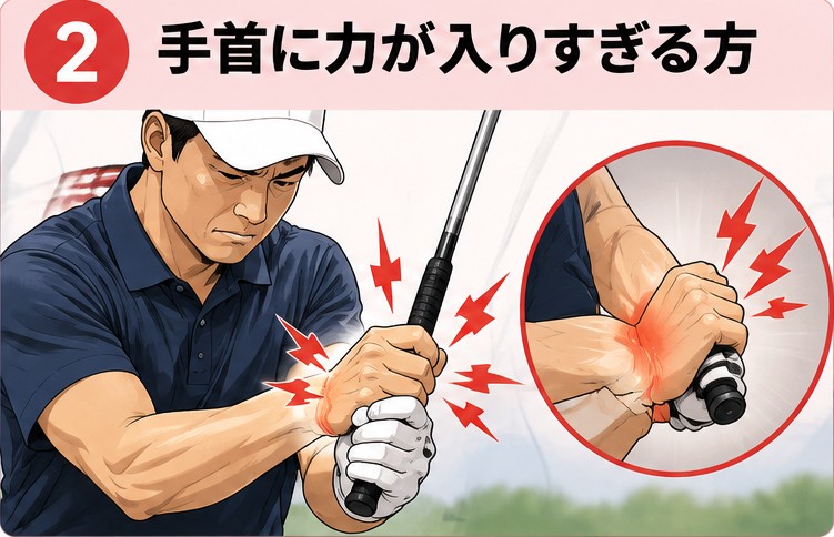 手首に力が入りすぎる方